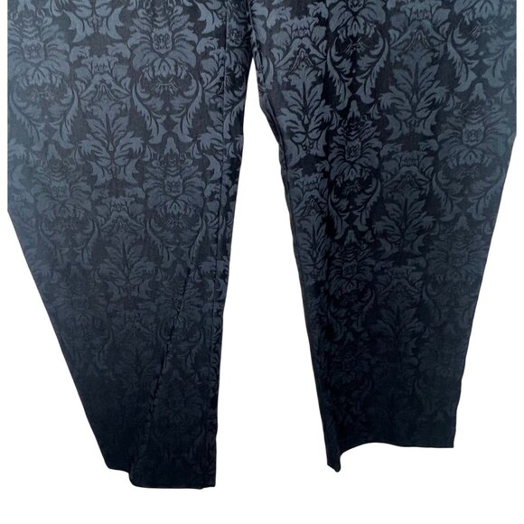 Chicos So Slimming Brigitte Tonal Jacquard Slim Ankle Pants  Black Size 4R - Picture 12 of 14